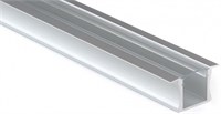 Profilo in alluminio da incasso alto 1mt cover trasparente per strip 12mm - fine scorte