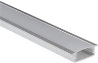 Profilo in alluminio da incasso largo 1mt cover opaca per strip 20mm - fine scorte