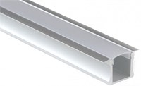 Profilo in alluminio da incasso alto 2mt cover opaca per strip 12mm - fine scorte