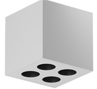 APPLIQUE CUBO DA SOFFITTO BIANCO 8W 4000K CRI90 UGR19 4 LED