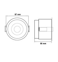 faretto downlight orientabile BIANCO LED BRIDGELUX 5W-8W-12W 3000K-4000K-6000K UGR92