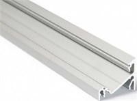 Profilo In Alluminio Anodizzato Angolare 30°/60° 2Mt Cover Opaca Per Strip 14Mm