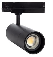 Faretto binario trifase nero 40W ZOOM 24°-60° 2700K-3200K-4000K CRI90 DIMMERABILE 1-10V