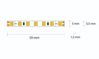 Strip led 2835 IP20 9,6W/mt 24V 3000K slim 5MM