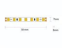 Strip led 2835 IP67 9,6W/mt 24V 3000K slim 7MM