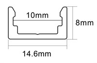 PROFILO DI ALLUMINIO 1MT PER FLEX 1212 DOME