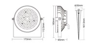 Faretto da giardino ROTONDO 25W RGB+CCT IP66 Mi-Light 220V