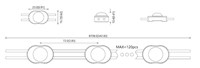 MODULO 1 LED 0,36W 180LM/W 6500K 12V 175° ip67 - catena 50pz