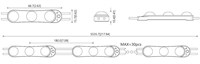 MODULO 3 LED 1,08W 180LM/W 6500K 12V 175° ip67 - catena 50pz