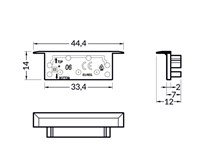 KIT 2 TAPPI GRIGIO PER PROFILO AV5249XIAA