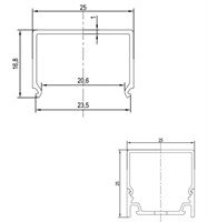 COVER OPACA CUBO 2MT PER PROFILI AV7167XIAA/AV7168XIAA/AV7169XIAA