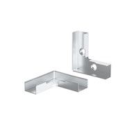 CONNETTORE ANGOLARE 90° INOX PER PROFILI 12X8