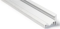 Profilo In Alluminio Anodizzato Angolare 30°/60° 2Mt Cover Opaca Per Strip 10Mm