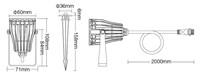 Faretto da giardino 6W 24V RGB+CCT IP66 Mi-Light