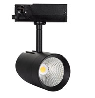 Faretto binario trifase NERO LED COB 30W 4000K DRIVER NO FLICKER