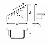 KIT 2 TAPPI BIANCHI CON FORO PER PROFILO AV7026XIAA