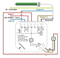 Interruttore controllo tapparelle smart WIFI APP TUYA E COMANDI VOCALI