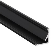 Profilo in alluminio nero angolare 2mt cover opaca per strip 8mm - fine scorte