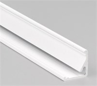 Profilo in alluminio bianco angolare 2mt cover opaca per strip 8mm - fine scorte