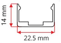 PROFILO IN PVC PER FLEX NEON 2014C- 1MT