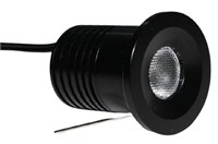 Punto luce NERO 4W 12V 3000K CON MINI PLUG