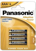 Pack 4 batterie alcaline AAA Panasonic 1,5V