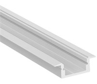 Profilo in alluminio da incasso BIANCO 2mt cover opaca per strip 13mm