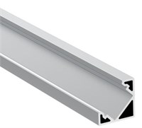 Profilo in alluminio angolare 18x18 2mt cover opaca per strip 13mm