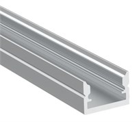 Profilo in alluminio MINI da appoggio basso 2mt cover opaca per strip 8mm