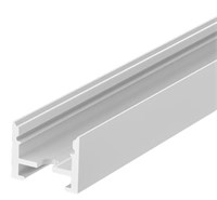 Profilo da appoggio BIANCO con passaggio cavo 2mt cover opaca per strip 13mm