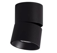 Applique cilindro NERO da soffitto in alluminio orientabile 7W 5000K