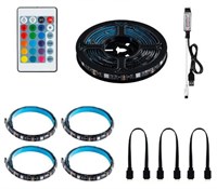 KIT STRIP LED RGB 5V USB + TELECOMANDO PER TELEVISIONE