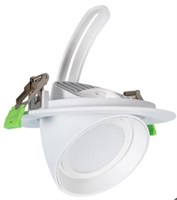 Faretto incasso orientabile 38W LED OSRAM CCT SELEZIONABILE 3000K/4000K/6000K DRIVER LIFUD