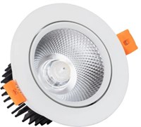 Faretto incasso 12W COB IP40 5000K ORIENTABILE FORO Ø90MM