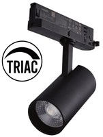 Faretto binario trifase NERO TRIAC 20W 3000K led bridgelux CRI>90