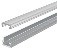 Profilo in alluminio mini da appoggio 2mt cover opaca per strip 4mm