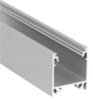 Profilo in alluminio da appoggio 2mt con cover opaca per strip 20mm