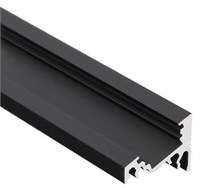 Profilo in alluminio NERO angolare 30°/60° 2mt cover opaca per strip 10mm