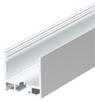 Profilo in alluminio da appoggio 25X25mm L.2mt con cover opaca per strip 20mm