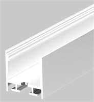 Profilo in alluminio da appoggio BIANCO 25X25mm L.2mt cover opaca per strip 20mm