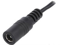 CONNETTORE DC FEMMINA nero - PLUG 5.5-2.1mm L.CAVO 1500mm