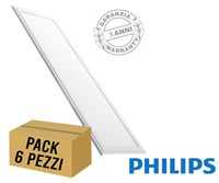 PACK 6 PEZZI PANNELLO 120X30 4000K DRIVER PHILIPS GARANZIA 5 ANNI